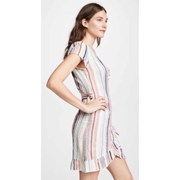 FREE PEOPLE | ‘Wrap It Up’ striped mini dress - Picture 3 of 12